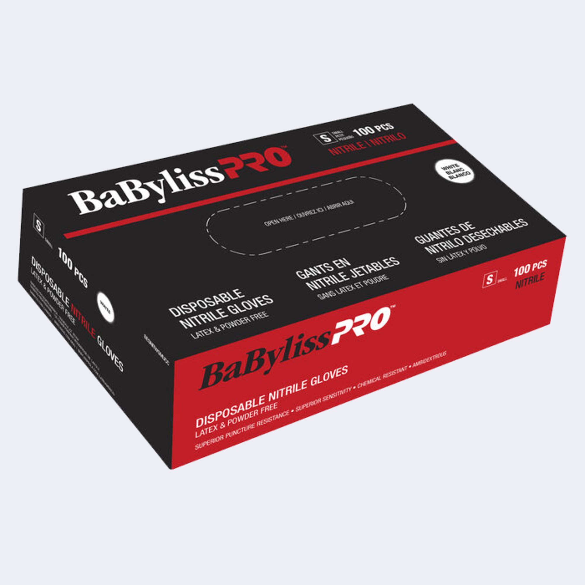 BaBylissPRO® Gants en nitrile jetables (Blanc, Petit), , medium